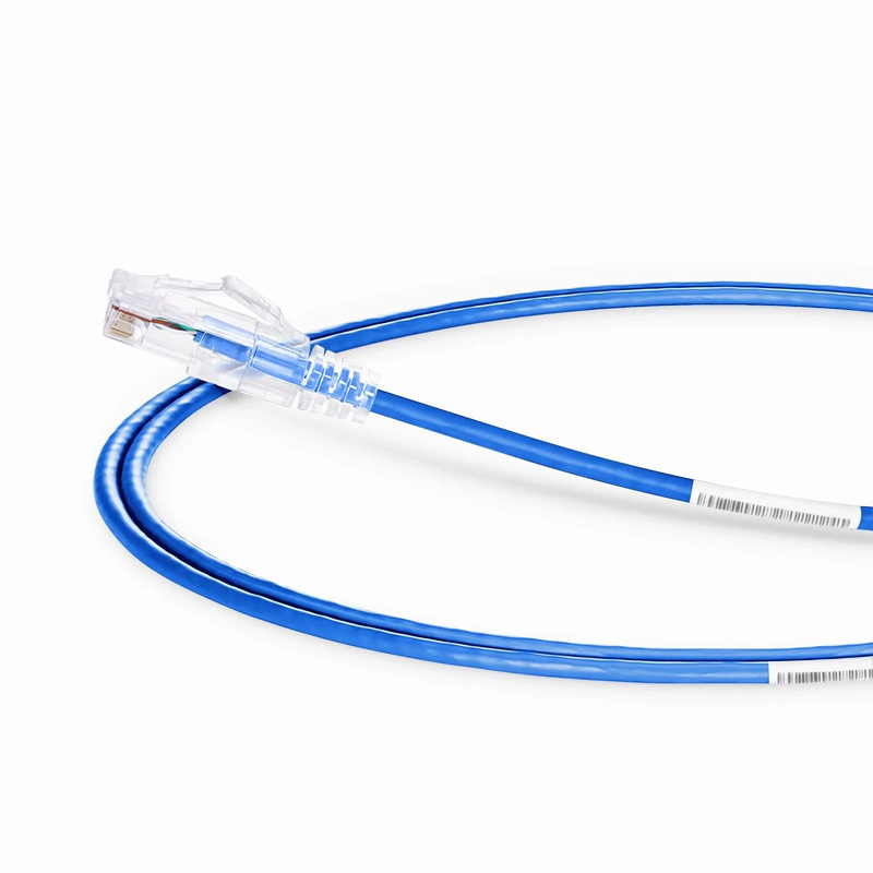 7ft (2.1m) Cat6 28AWG Snagless Unshielded (U/UTP) PVC CM Small Diameter High-Flex Ethernet Network Patch Cable, Blue