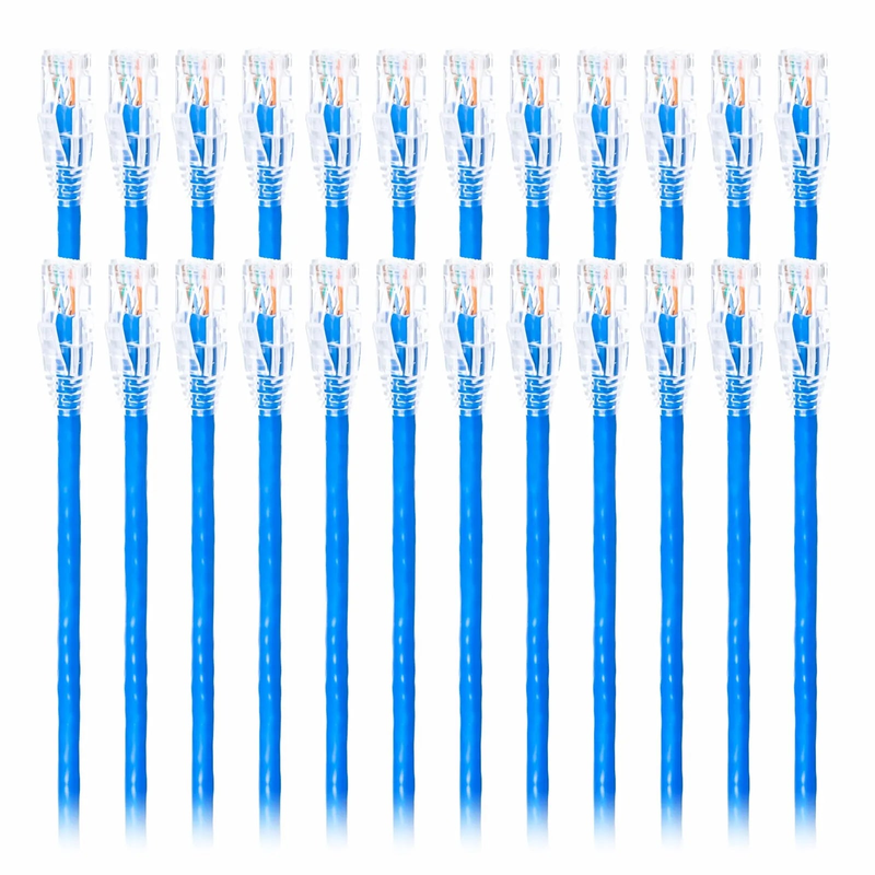 6ft (1.8m) Cat6 Snagless Unshielded (U/UTP) PVC CM Ethernet Network Patch Cable, Blue, (24pcs/pack)
