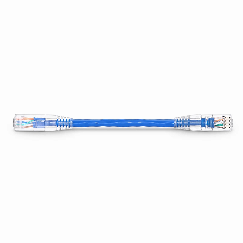 6in (0.15m) Cat6 24AWG Snagless Unshielded (U/UTP) PVC CM Ethernet Network Patch Cable, Blue, (10pcs/pack)
