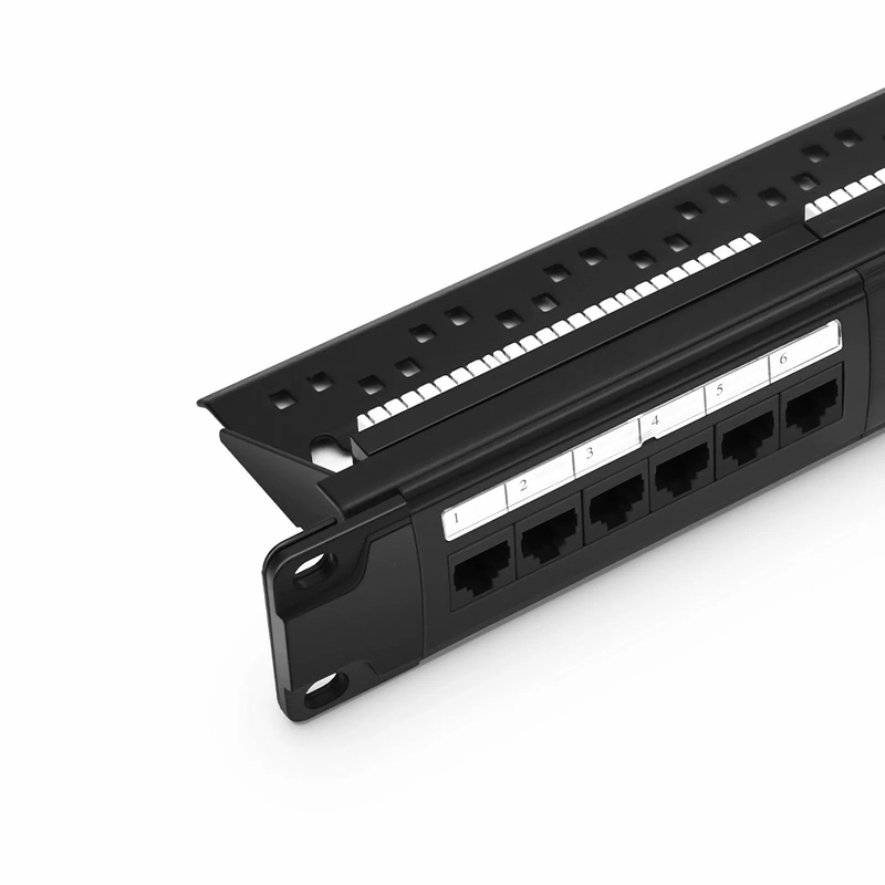 Cat5e 110-Style Patch Panel, 24-Port, 1RU, Cable Management Bar Included