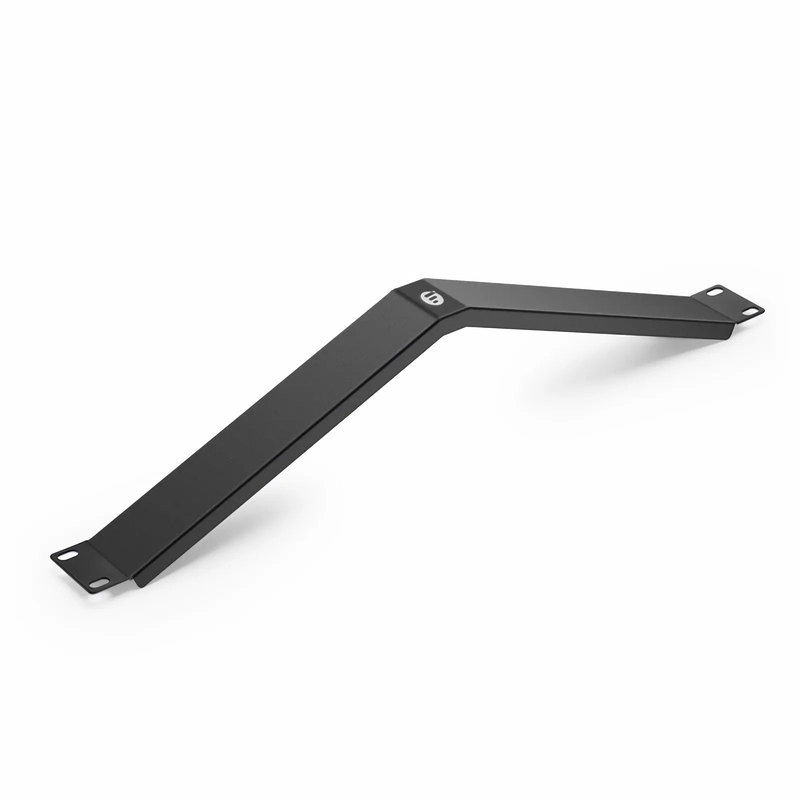 Angled Filler Panel, 1U, Black (10 PCS/Packï¼‰