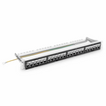 FDMP Cat6 Shielded Coupler Recessed Patch Panel, 24-Port, 1RU, Cable Management Bar Included