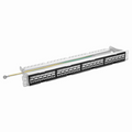 FDMP Cat6a Shielded Coupler Recessed Patch Panel, 24-Port, 1RU, Cable Management Bar Included