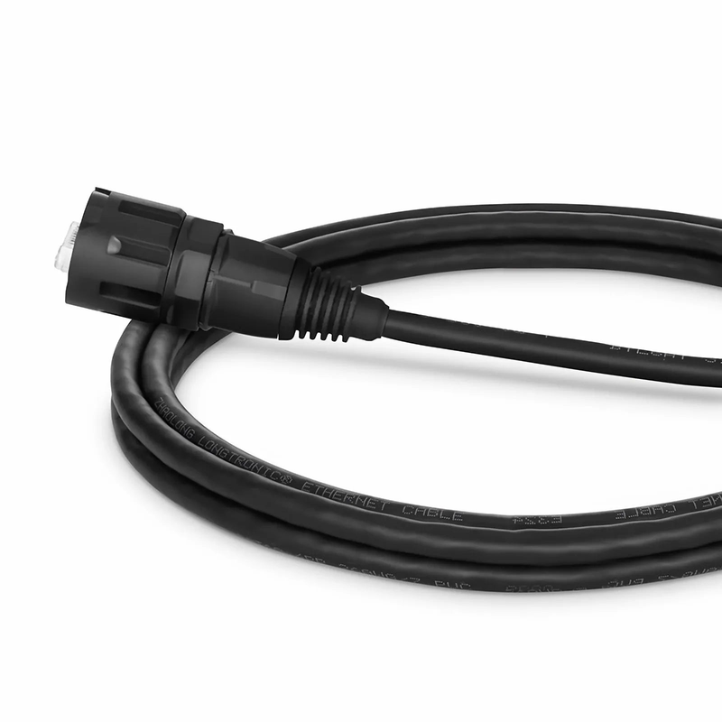 6.6ft (2m) Industrial Cat6 Non-booted Shielded (SFTP) PVC IP65 Ethernet Network Patch Cable, Black