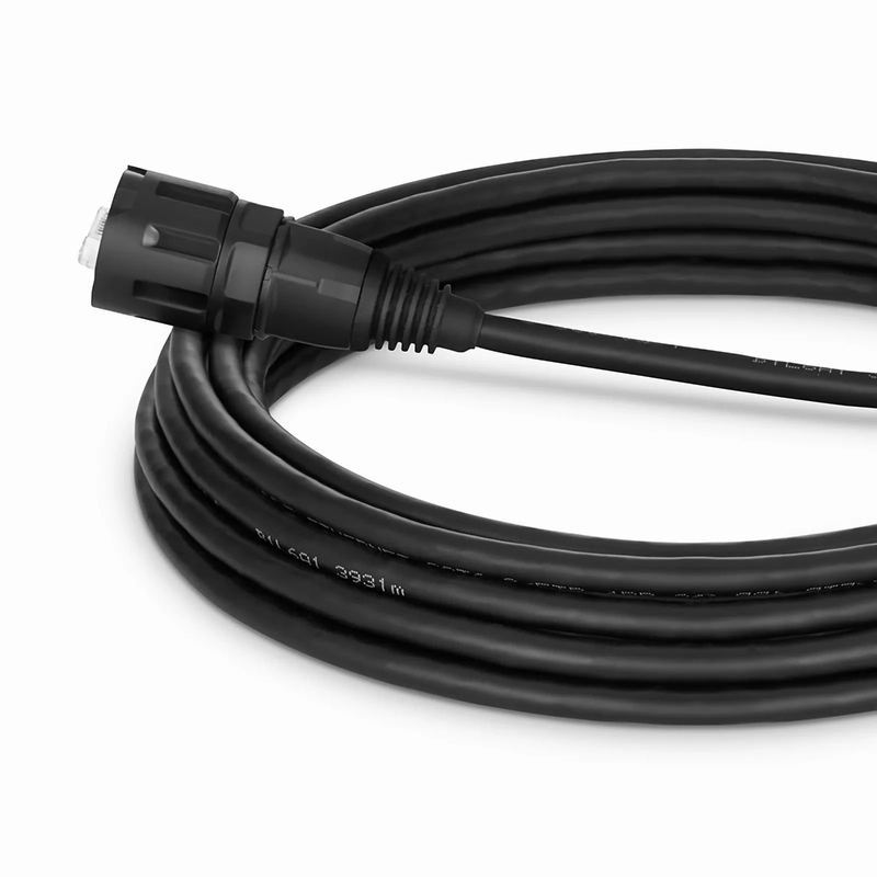 16ft (5m) Industrial Cat6 Non-booted Shielded (SFTP) PVC IP65 Ethernet Network Patch Cable, Black