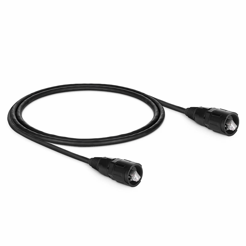 3.3ft (1m) Industrial Cat6 Non-booted Shielded (SFTP) PVC IP65 Ethernet Network Patch Cable, Black