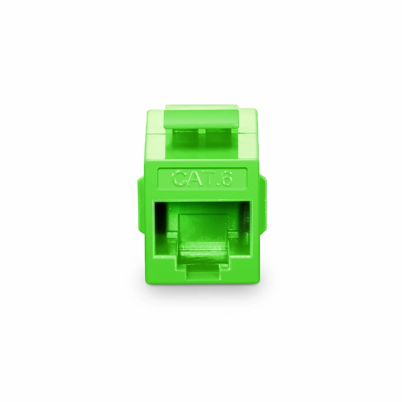 Cat6 Keystone RJ45 Coupler, Unshielded, Female to Female Insert Inline Coupler - Green (12pcs/pack)