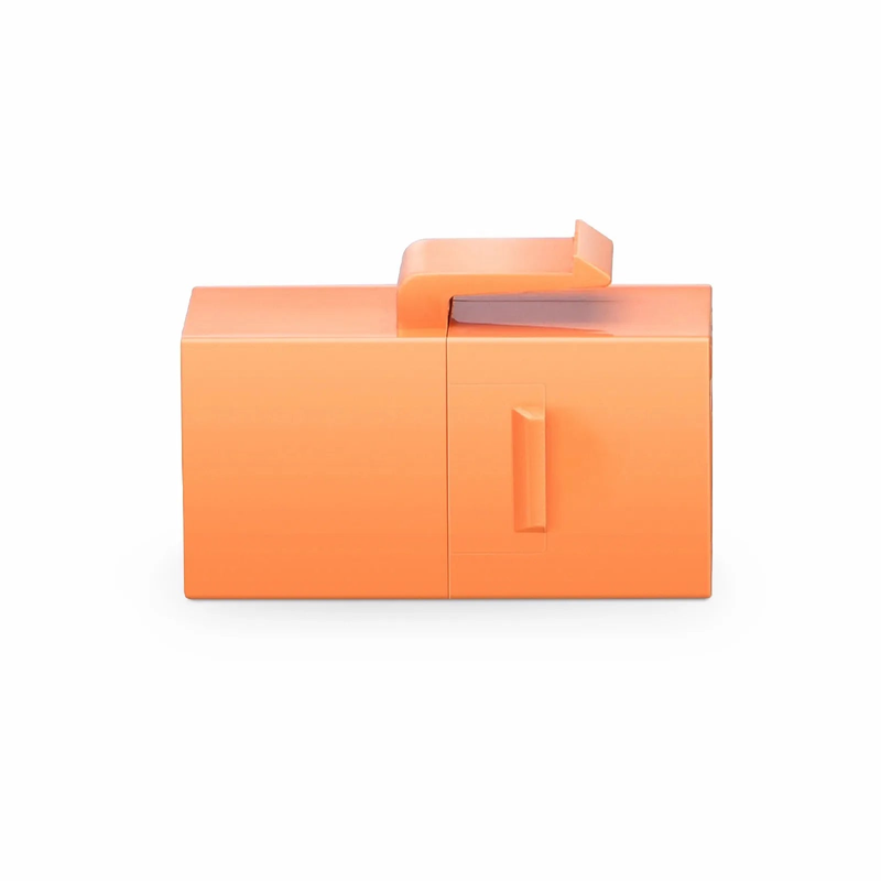 Cat6 Keystone RJ45 Coupler, Unshielded, Female to Female Insert Inline Coupler - Orange (12pcs/pack)