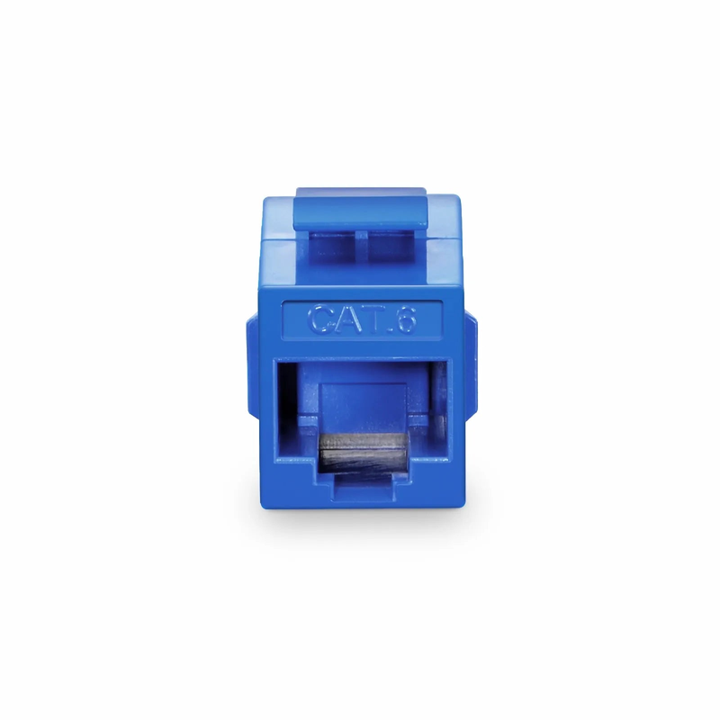 Cat6 Keystone RJ45 Coupler, Unshielded, Female to Female Insert Inline Coupler - Blue (12pcs/Pack)