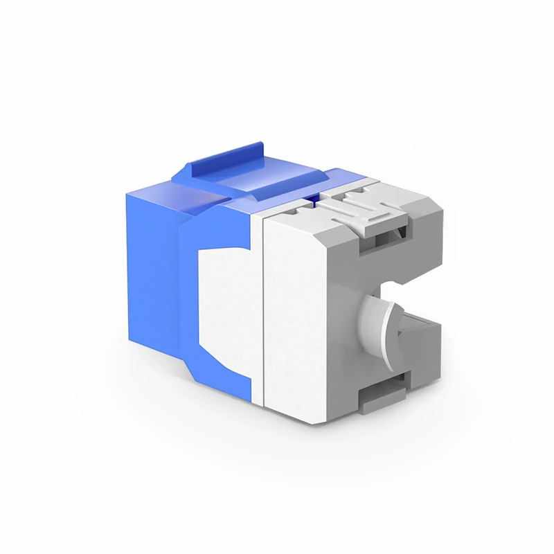 Cat6 RJ45 (8P8C) Unshielded Punch Down Keystone Jack Module, Blue (10 pcs/Pack)