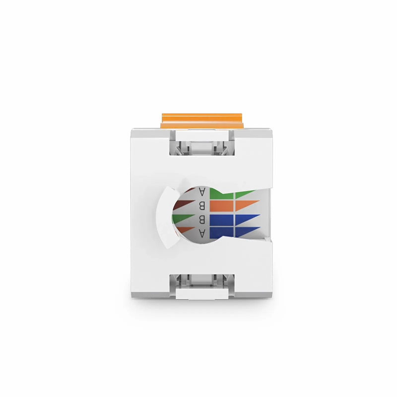 Cat6 RJ45 (8P8C) Unshielded Punch Down Keystone Jack Module, Orange (10 pcs/Pack)