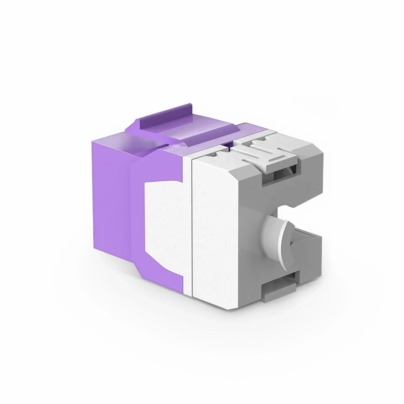 Cat6 RJ45 (8P8C) Unshielded Punch Down Keystone Jack Module, Purple (10 pcs/Pack)