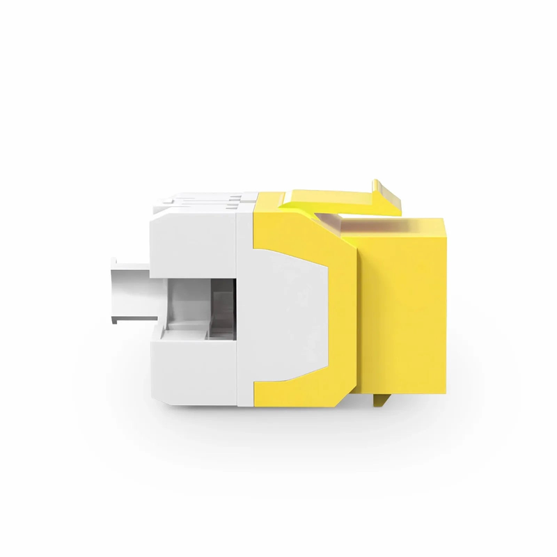 Cat6 RJ45 (8P8C) Unshielded Punch Down Keystone Jack Module, Yellow (10 pcs/Pack)