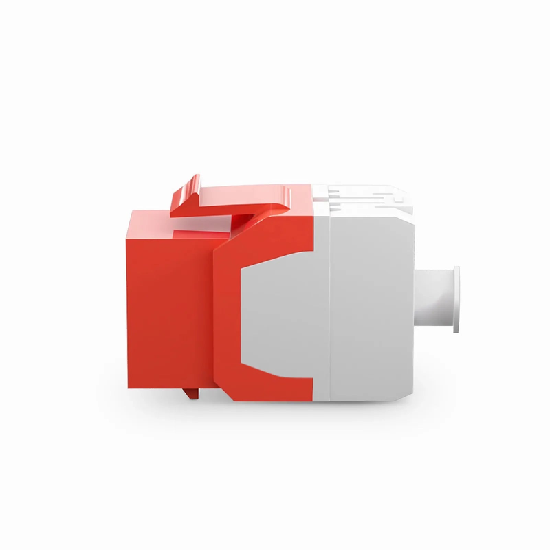 Cat6 RJ45 (8P8C) Unshielded Punch Down Keystone Jack Module, Red (10 pcs/Pack)