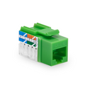 Cat6 RJ45 (8P8C) Unshielded Punch Down Keystone Jack Module, Green, 12Pcs/Pack