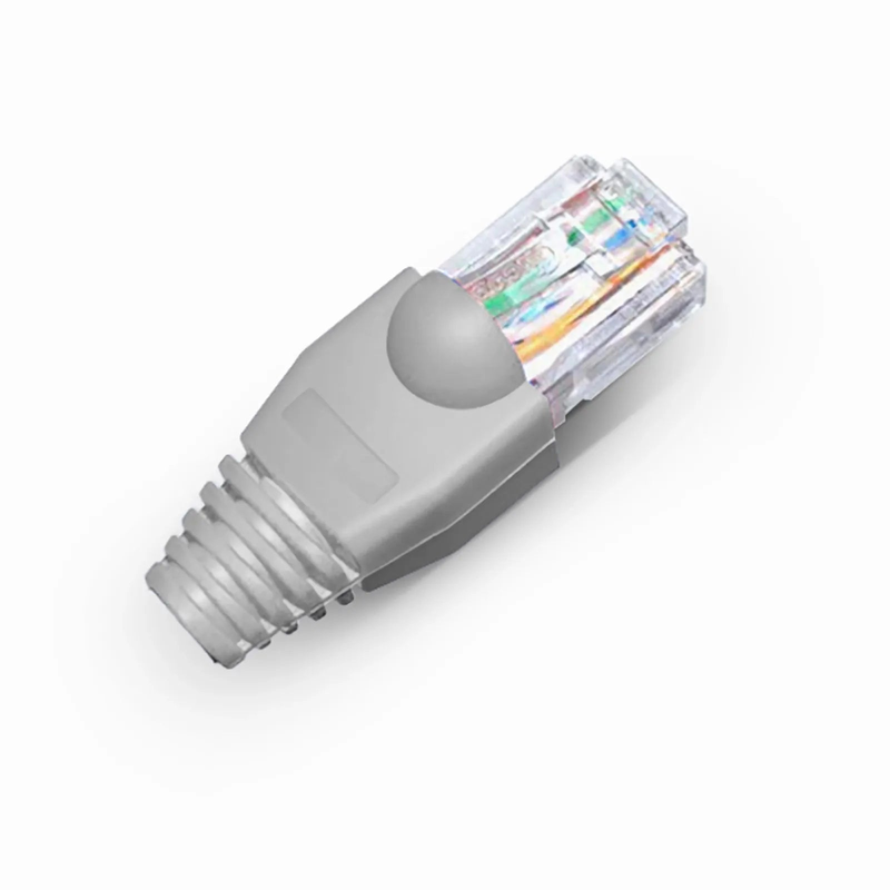 Cat6 RJ45 Strain Relief Boots, 6.0mm OD for Cat6 UTP 23~24AWG Ethernet Cables, Gray, 50PCS/Pack