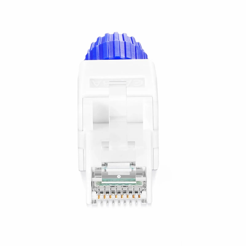 Cat5e/Cat6/Cat6a RJ45 Tool-Free Modular Plugs, Unshielded Network Connectors for 23~26AWG Twisted Pair Solid or Stranded Cable (10/Pack)