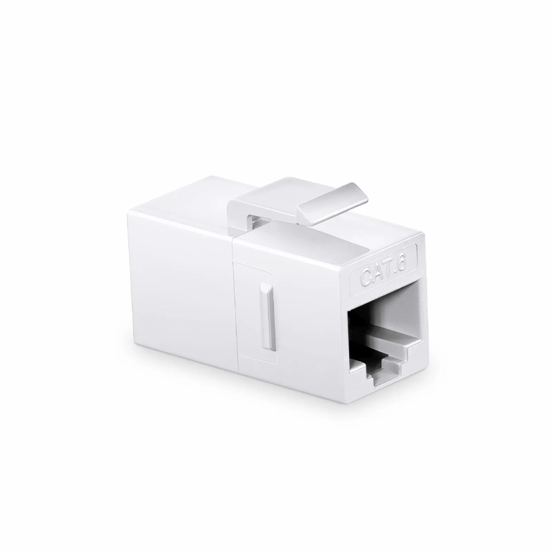 Cat6 Keystone RJ45 Coupler, Unshielded, Female to Female Insert Inline Coupler - White (12pcs/Pack)