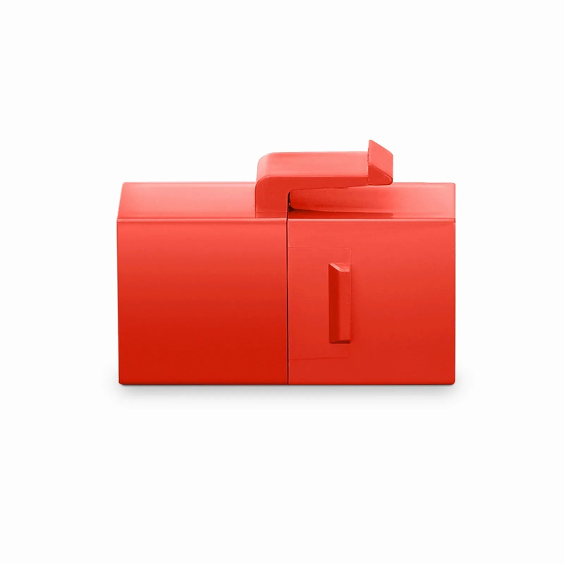 Cat6 Keystone RJ45 Coupler, Unshielded, Female to Female Insert Inline Coupler - Red (12pcs/Pack)