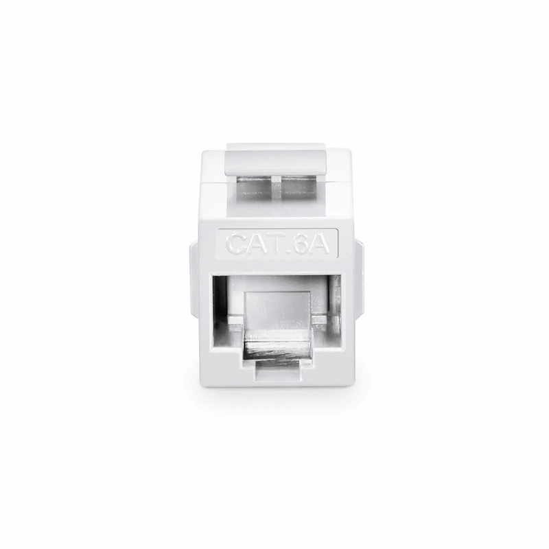 Cat6a Keystone RJ45 Coupler, Unshielded, Female to Female Insert Inline Coupler - White (12pcs/pack)
