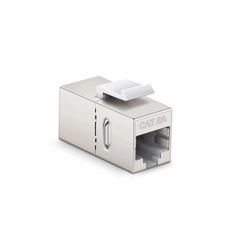 Cat6a Keystone RJ45 Coupler, Shielded, Female to Female Insert Inline Coupler (12pcs/Pack)