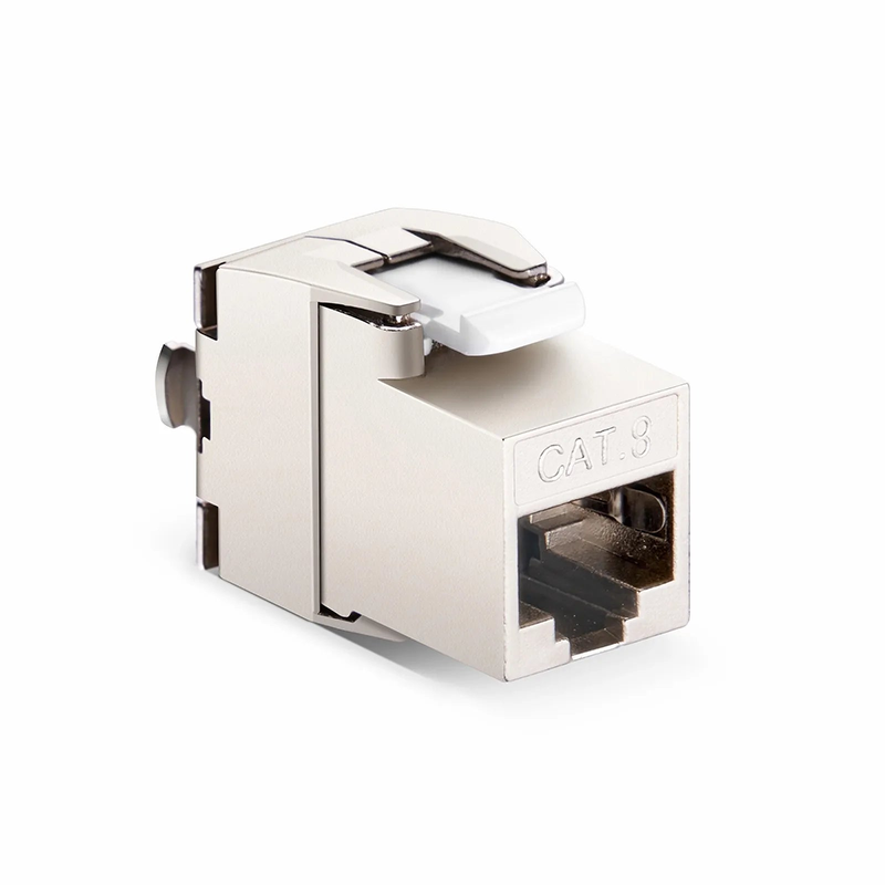 Cat8 RJ45 (8P8C) Shielded Toolless Keystone Jack (12pcs/Pack)