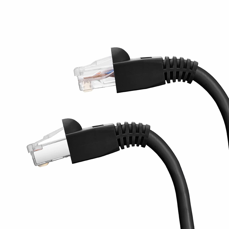 Cat5e/Cat6 RJ45 Strain Relief Boots, 5.5mm OD for Cat5e UTP 24AWG, Cat5e & Cat6 F/UTP 26AWG Ethernet Network Cable, Black, 50PCS/Pack