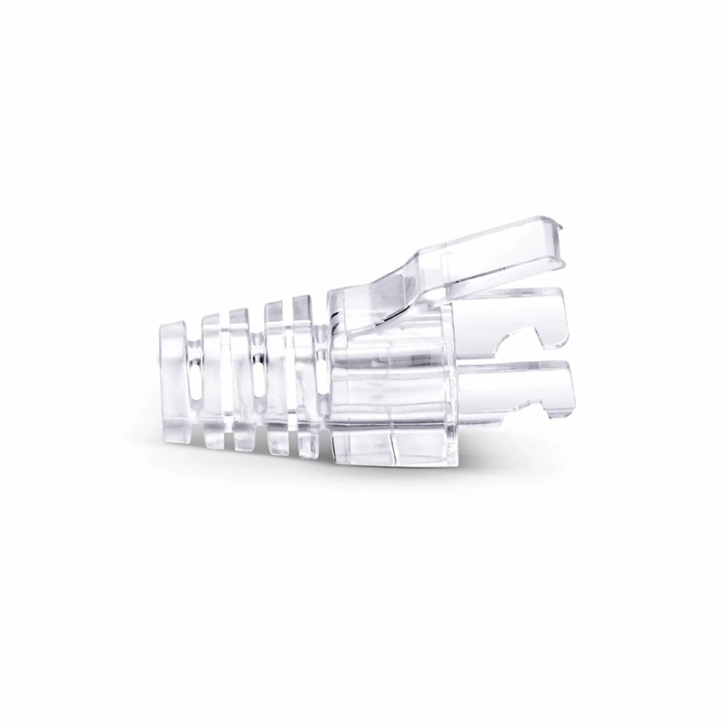 Cat6 RJ45 Strain Relief Boots, 6.0-6.5mm OD for Cat6 UTP 23~24AWG, F/UTP 26AWG Ethernet Network Cable, Transparent, 50PCS/Pack