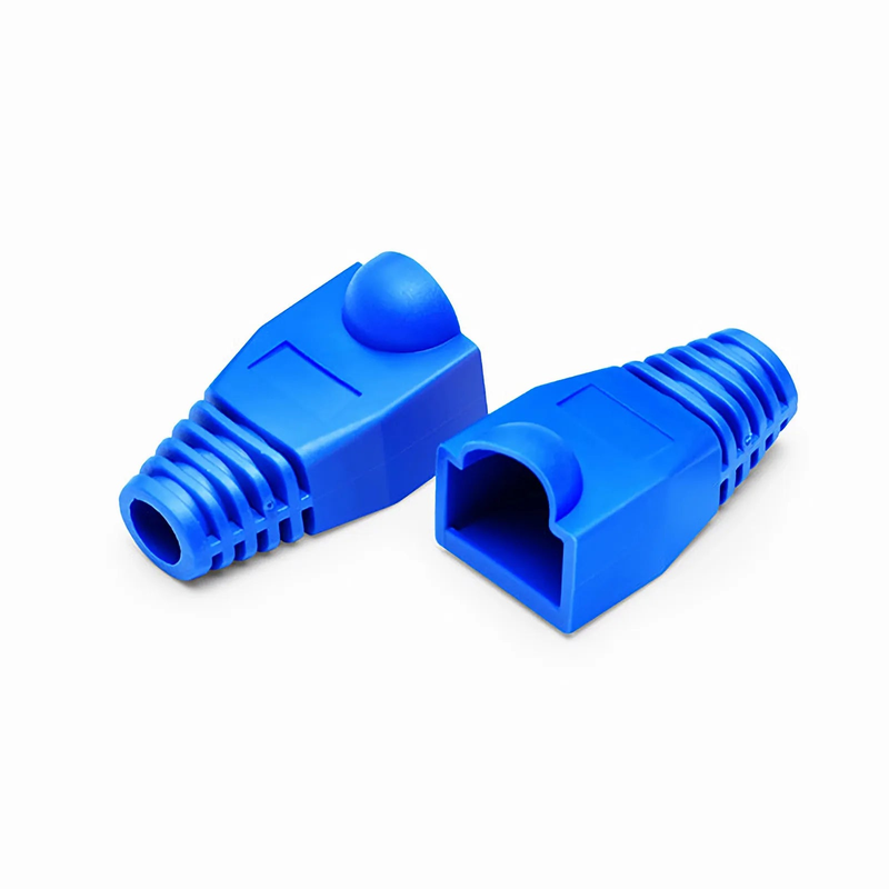 Cat5e/Cat6 RJ45 Strain Relief Boots, 5.5mm OD for Cat5e UTP 24AWG, Cat5e & Cat6 F/UTP 26AWG Ethernet Network Cable, Blue, 50PCS/Pack