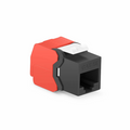 Cat5e RJ45 (8P8C) Unshielded Toolless Keystone Jack Module, Black (10 pcs/Pack)