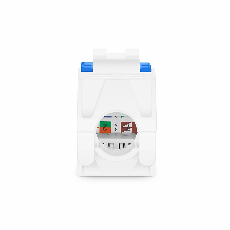 Cat6 RJ45 (8P8C) Unshielded Toolless Keystone Jack Module, Blue (10 pcs/Pack)