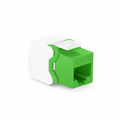 Cat6 RJ45 (8P8C) Unshielded Toolless Keystone Jack Module, Green (10 pcs/Pack)