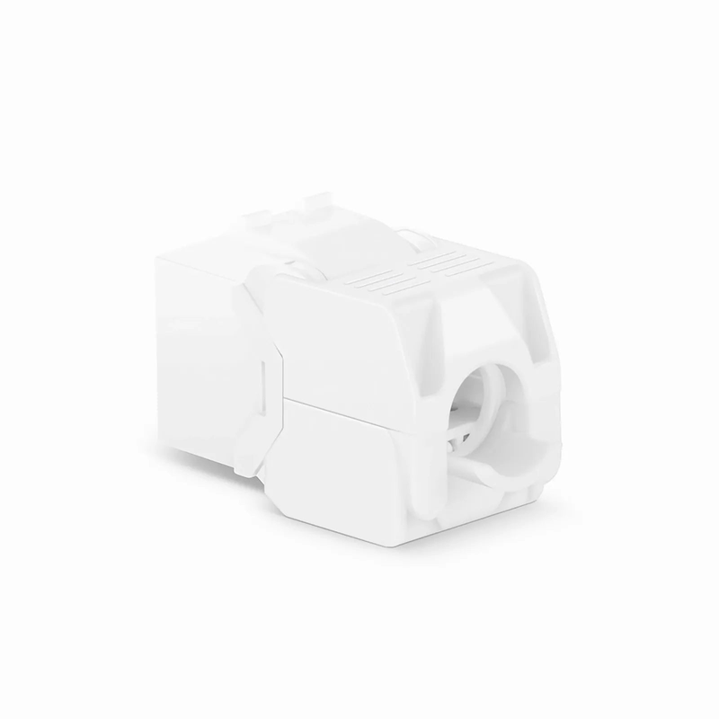 Cat6 RJ45 (8P8C) Unshielded Toolless Keystone Jack Module, White (10 pcs/Pack)