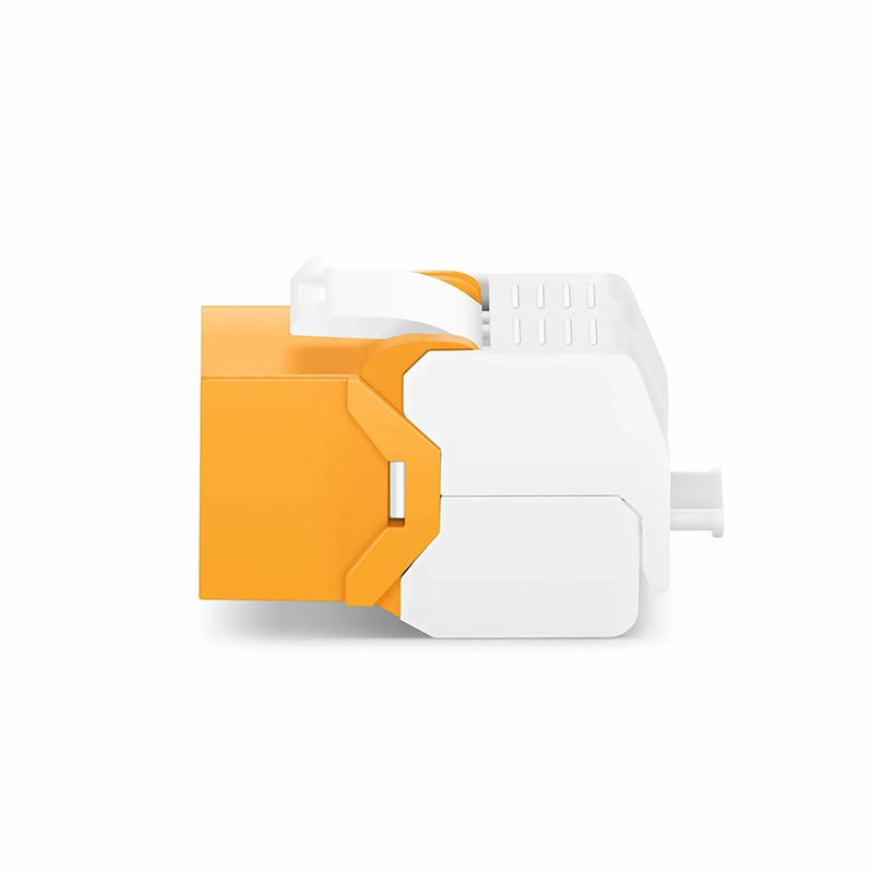 Cat6 RJ45 (8P8C) Unshielded Toolless Keystone Jack Module, Orange (10 pcs/Pack)