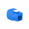 Cat6a RJ45 (8P8C) Unshielded Toolless Keystone Jack Module, Blue (10 pcs/Pack)