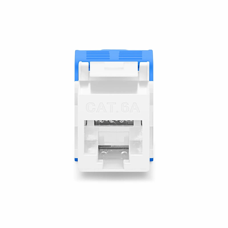 Cat6a RJ45 (8P8C) Unshielded Toolless Keystone Jack Module, White (10 pcs/Pack)