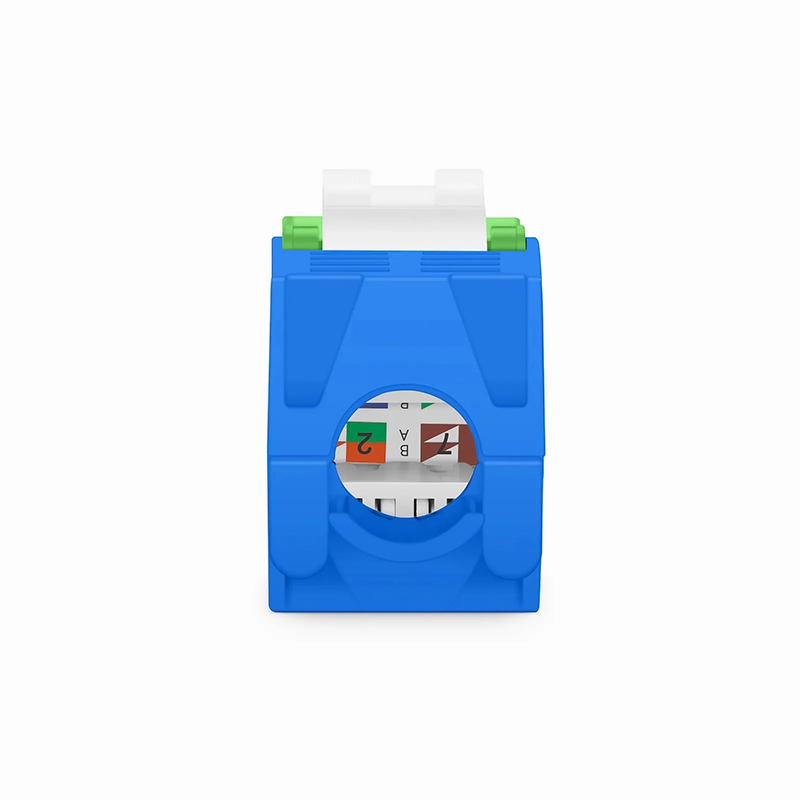 Cat6a RJ45 (8P8C) Unshielded Toolless Keystone Jack Module, Green (10 pcs/Pack)