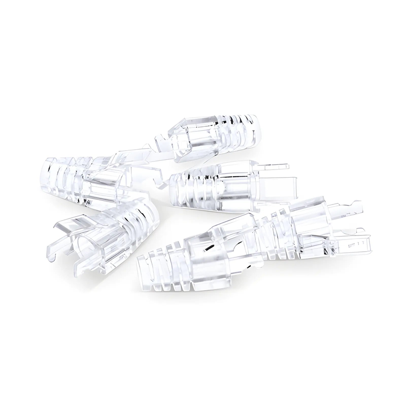 Cat5e RJ45 Strain Relief Boots, 5.8mm OD for Cat5e UTP 24AWG, F/UTP 26AWG Ethernet Network Cable, Transparent, 50PCS/Pack