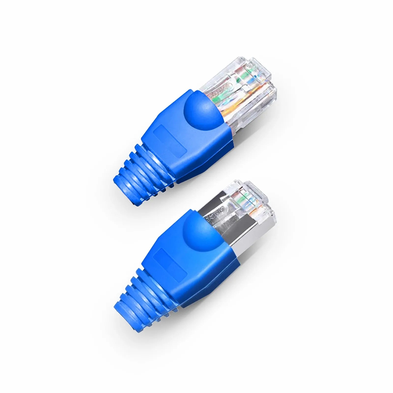 Cat5e/Cat6 RJ45 Strain Relief Boots, 5.5mm OD for Cat5e UTP 24AWG, Cat5e & Cat6 F/UTP 26AWG Ethernet Network Cable, Blue, 50PCS/Pack