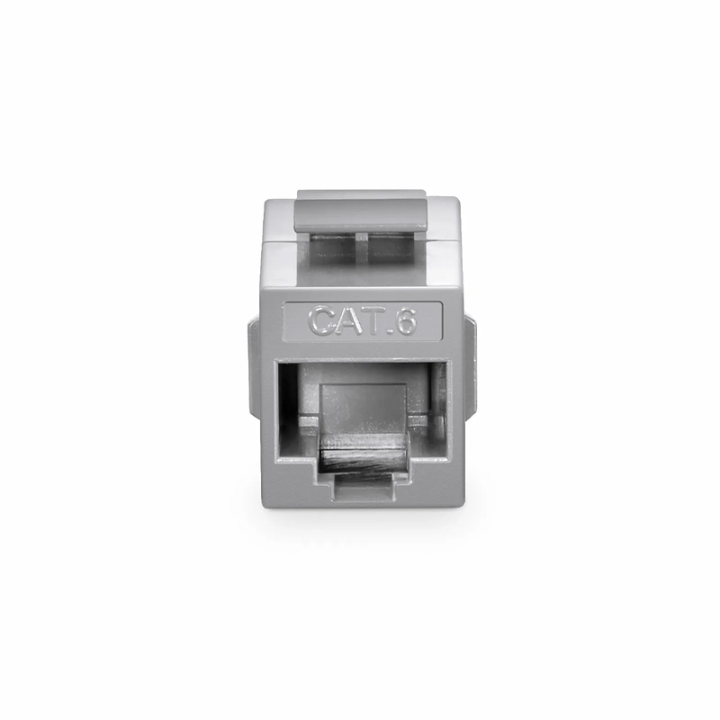 Cat6 Keystone RJ45 Coupler, Unshielded, Female to Female Insert Inline Coupler - Gray (12pcs/Pack)