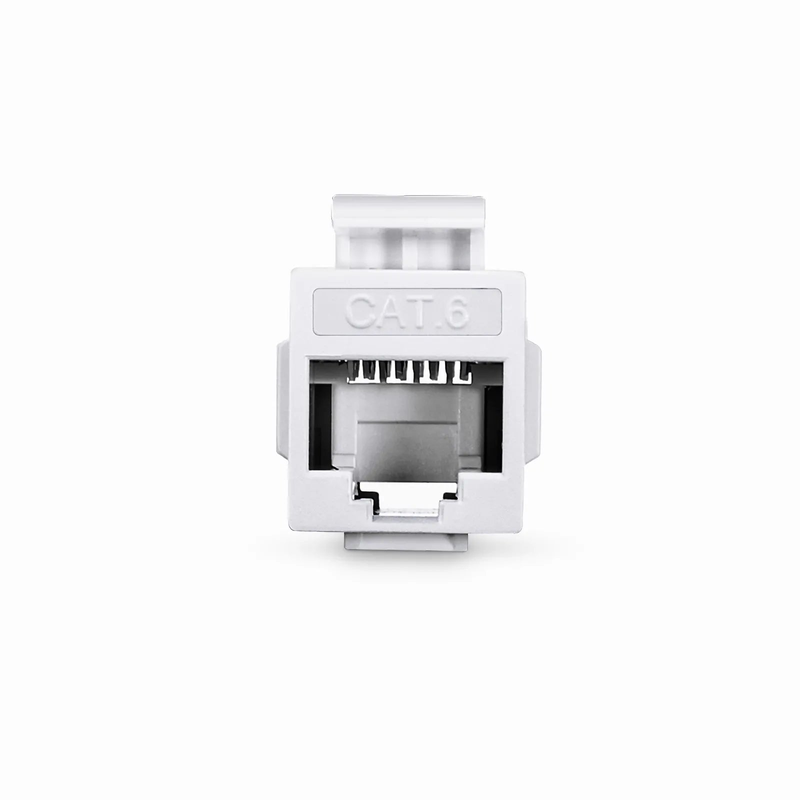 Cat6 Keystone RJ45 Coupler, Unshielded, Female to Female Insert Inline Coupler - White (12pcs/Pack)