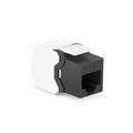 Cat6 RJ45 (8P8C) Unshielded Toolless Keystone Jack Module, Black (10 pcs/Pack)