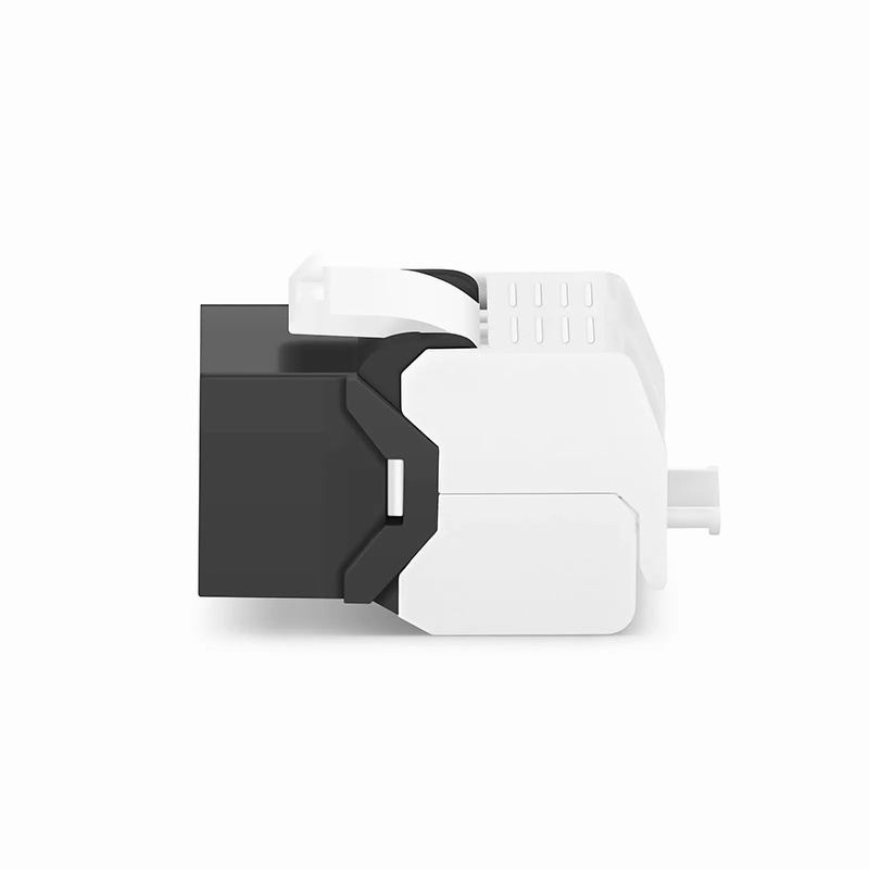 Cat6 RJ45 (8P8C) Unshielded Toolless Keystone Jack Module, Black (10 pcs/Pack)