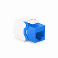 Cat6 RJ45 (8P8C) Unshielded Toolless Keystone Jack Module, Blue (10 pcs/Pack)