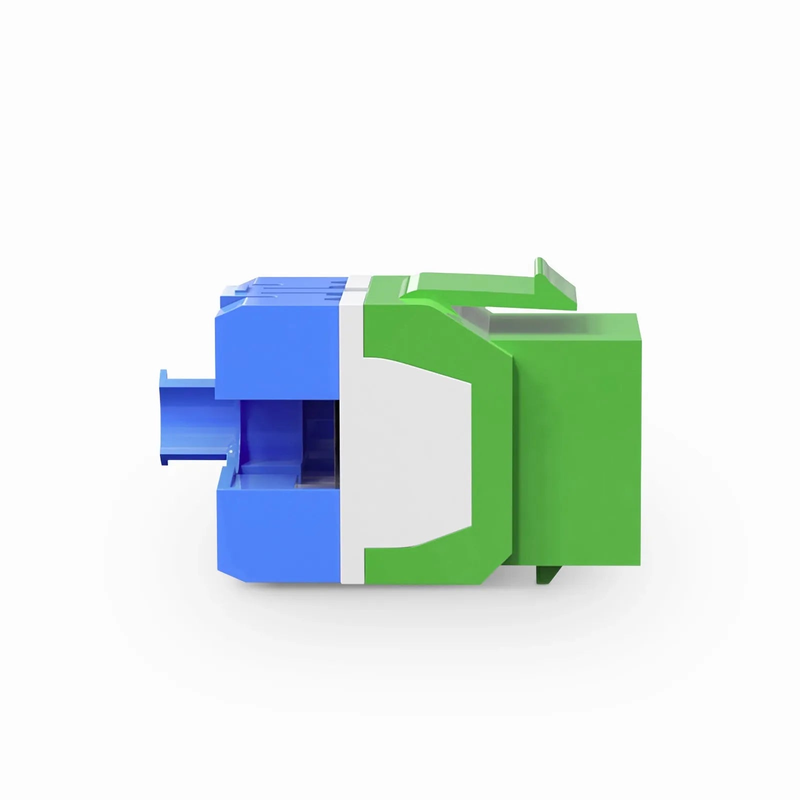 Cat6a RJ45 (8P8C) Unshielded Punch Down Keystone Jack Module, Green (10 pcs/Pack)
