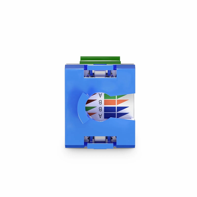 Cat6a RJ45 (8P8C) Unshielded Punch Down Keystone Jack Module, Green (10 pcs/Pack)