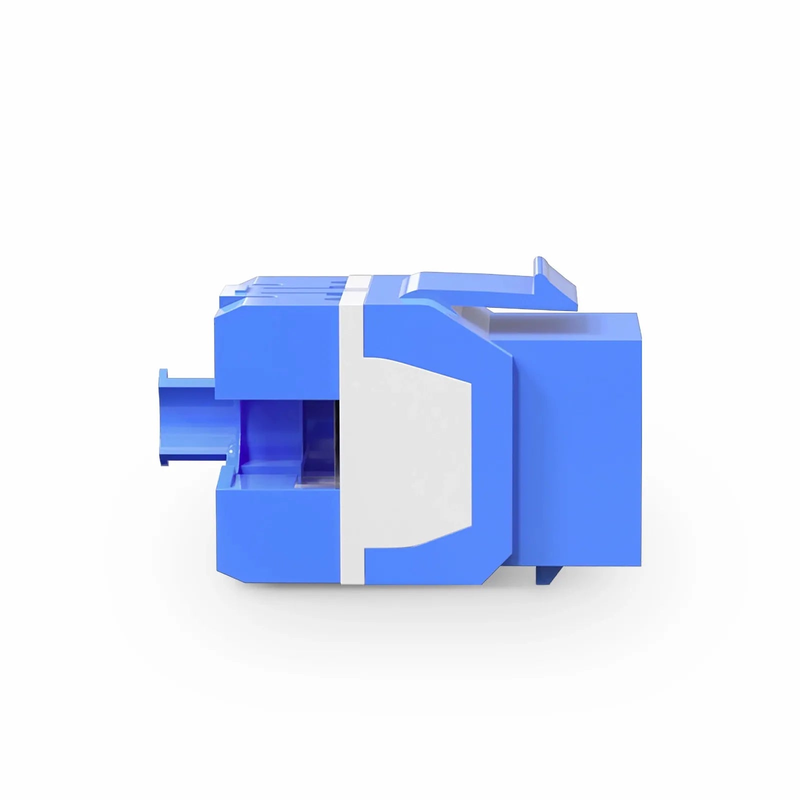 Cat6a RJ45 (8P8C) Unshielded Punch Down Keystone Jack Module, Blue (10 pcs/Pack)