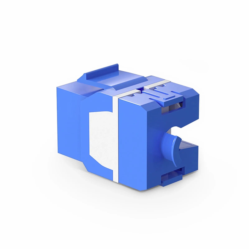 Cat6a RJ45 (8P8C) Unshielded Punch Down Keystone Jack Module, Blue (10 pcs/Pack)