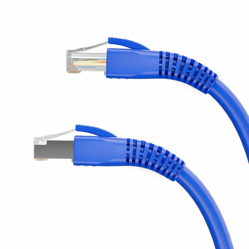 DIY RJ45 Strain Relief Boots, 5.5-7.5 mm OD for Cat5e/Cat6/Cat6a/Cat7/Cat8 Ethernet Cables, Blue, 50PCS/Pack