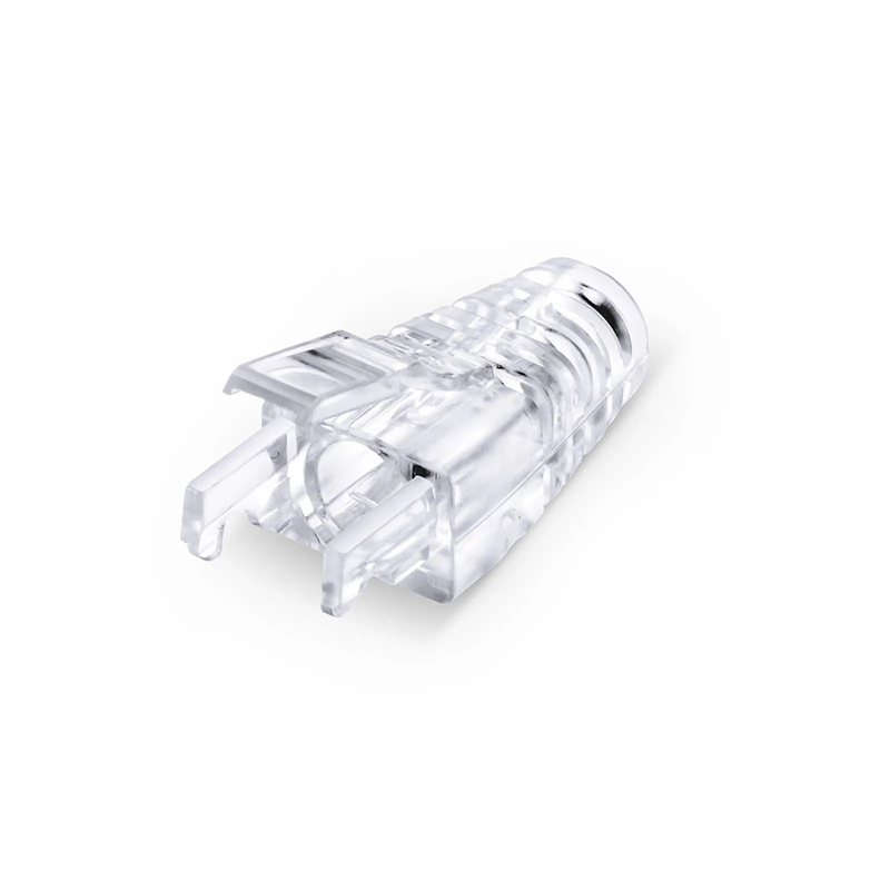 Cat6 RJ45 Strain Relief Boots, 6.0-6.5mm OD for Cat6 UTP 23~24AWG, F/UTP 26AWG Ethernet Network Cable, Transparent, 50PCS/Pack